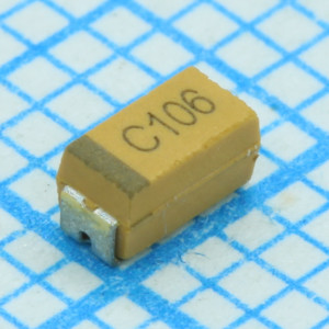 TS20001E4R7KAT000R, ЧИП-конденсатор танталовый 4.7мкФ 25В типоразмер A ±10% (3.2х1.6х1.6мм) SMD 3216-18 125°С лента на катушке