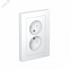 Розетка 2-м СП AtlasDesign 16А IP20 без заземл. защ. шторки в сборе бел. SE ATN000122