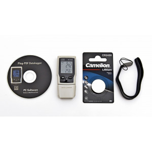 DT-191A Регистратор температуры и влажности, Регистратор температуры -30..+60°С и влажности 0..100%, память на 20010 показаний, настройка сигналов тревоги, интервал записи: 1мин – 24ч, USB