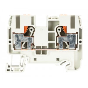 Проходная клемма WTP 6/10 WS, Проходная клемма, тип фиксации провода: Push-in, номинальное сечение: 6/10 мм кв., 57A, 1000V, ширина: 8 мм, цвет: белый, тип монтажа: DIN35