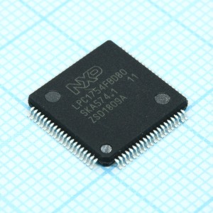LPC1754FBD80,551, Микроконтроллер 32-бит ядро Cortex M3 128KB Флэш-память электропитание 2.5В/3.3В 80-Pin LQFP лоток
