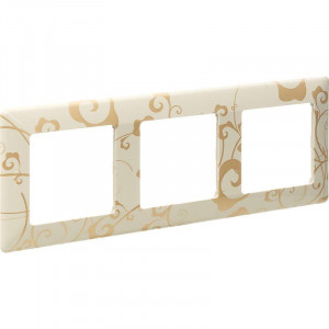 Рамка 3-м Valena Life универсальная ампир бел. 754103