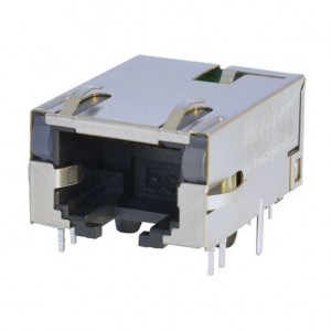 0826-1X1T-JK-F, Модульные соединители / соединители Ethernet MAGJACK 1x1 5G 60W