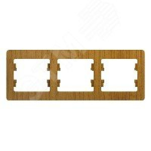 Рамка 3-м Glossa горизонт. дер. дуб SE GSL000503