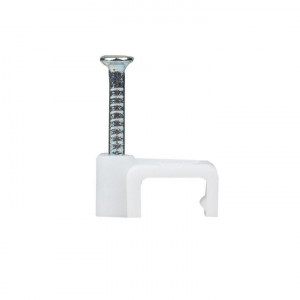 Скоба крепежная квадратная плоская 7мм (уп.50шт) plcn-ss-7