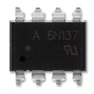 6N139SDM, Оптопара вход постоянного тока одноканальная выход транзистор Дарлингтона с выводом базы 8-Pin PDIP SMD белый лента на катушке
