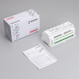 INTELLIGENT ARLIGHT Сплиттер SMART-DMX512-306-72-DIN (12-48V, 2-in, 6-out, RS-485) 038937, Сплиттер (усилитель) DMX512 сигнала. Вход - 2 порта DMX512, выход - 6 портов DMX512. Напряжение питания DC 12-48V, разъемы RS-485 (терминальные клеммы). Габариты 160х88х60 мм.