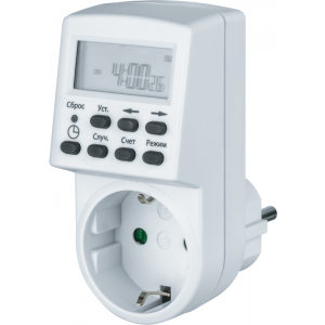 Таймер 61 555 NTR-E-S01-WH розет. электрон. 61555
