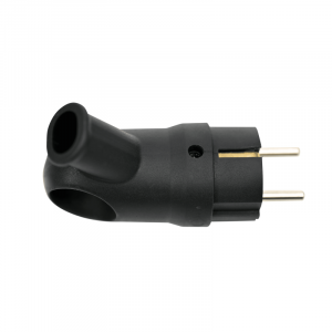 Вилка MultiSet 2К+З 16А/250В IP44 угловая каучуковая черн. SE MST1102BK
