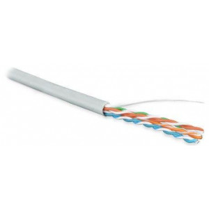 Кабель витая пара U/UTP кат.5E 4х2х24AWG solid LSZH нг(А)-HF UUTP4-C5E-S24-IN-LSZH-GY-305 сер. (м) 42045