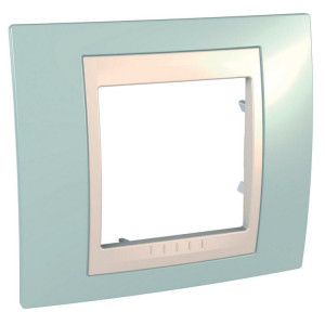 UNICA ХАМЕЛЕОН РАМКА 1-постовая, БЕЖЕВЫЙ/ МОРСКАЯ ВОЛНА MGU6.002.570
