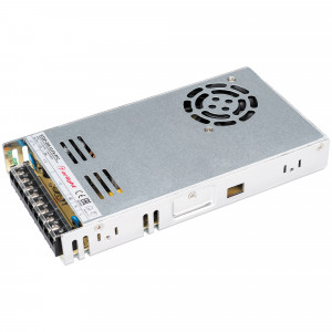 Блок питания HTSP-350-12-FA-PFC (12V, 29A, 350W) 027048, Источник напряжения с гальванической развязкой для светодиодных изделий. Входное напряжение 100-240 VAC. Выходные параметры: 12 В, 29 А, 350 Вт. Встроенный PFC >0,95. Негерметичный алюминиевый сетчатый корпус IP 20. Габаритные размеры длина 215 мм, ширина