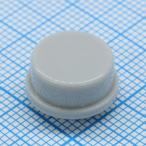 L-KLS7-TSC12-RG / SWT-9R-G, Колпачок для кнопки тактильной круглый, диаметр 12мм, h=5.8мм, серый