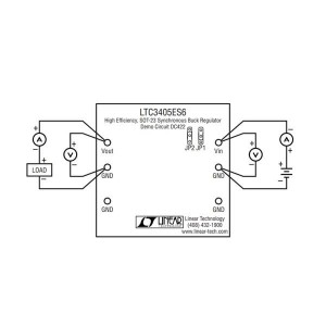 DC422A-A, Средства разработки интегральных схем (ИС) управления питанием LTC3405ES6 - High Efficiency, SOT-23 Syn