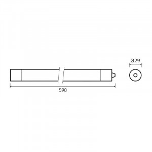 Светильник светодиодный 590х29х29мм 12Вт 6500К 1250лм IP65 COMPACT линейный матов. 143424312