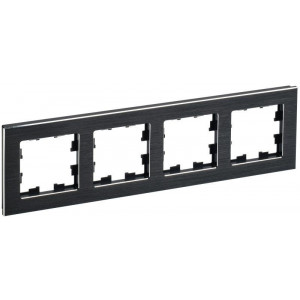 Рамка 4-м BRITE РУ-4-1-БрЧ металл черн. BR-M42-M-K02