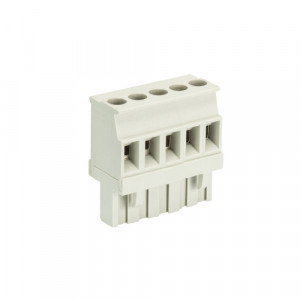 Розеточный разъем на кабель 8213 B/5 VR OB, Розеточный разъем, прямой, на кабель, шаг: 5.08 мм, 5 полюсов, фиксация провода винтовая, исполнение: без маркировки, 400V, 12А, цвет: серый