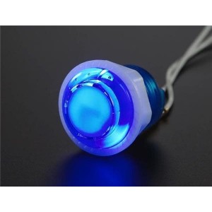 RWM06344701JS09E1, Принадлежности Adafruit  Mini LED Arcade Button - 24mm Translucent Blue