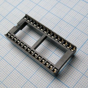 SCL-28, DIP-панель под микросхему 28pin, шаг 2.54мм, ширина 15.24мм