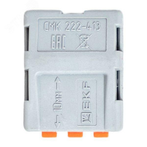 Клемма строительно-монтажная СМК 222-413 3-проводная 0.08-2.5кв.мм с рычагом (уп.100шт) PROxima plc-smk-413