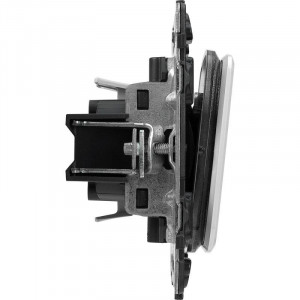 Valena ALLURE Переключатель 10АХ 250В с подсветкой с лицевой панелью безвинтовые зажимы белый 752726