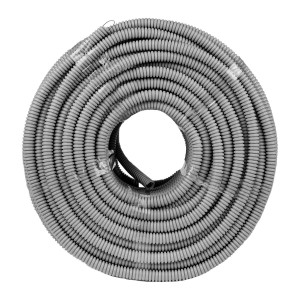 Труба гофрированная ПВХ d16мм с протяжкой сер. Plast PROxima tg-z-16