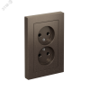 Изображение товара Розетка 2-м СП AtlasDesign 16А IP20 без заземл. в сборе мокко SE ATN000620