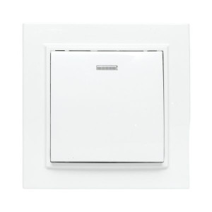 Выключатель 1-кл. СП Минск 10А IP20 с индикатором бел. Basic ERV10-121-10