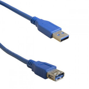 USB3.0 A(M)-USB A(F) BL 1.8M, Шнур USB 3.0 A(вилка) - USB A(розетка), 1.8 м, чёрный