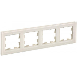 Рамка 4-м BRITE РУ-4-2-БрВа стекло ванильн. BR-M42-G-K10