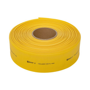 Термоусаживаемая трубка ТУТ нг 60/30 желтая рулон PROxima tut-60-y