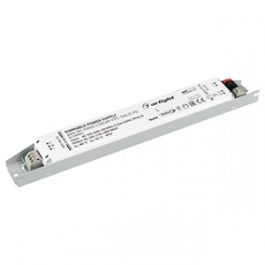 Блок питания ARV-SP-24060-LINEAR-PFC-DALI2-PD (24V, 2.5A, 60W) 025595(2), Диммируемый источник напряжения по протоколу DALI 2.0 и функцией PUSH DIM с гальванической развязкой для светодиодных изделий. Входное напряжение 220-240 VAC. Выходные параметры: 24 В, 2,5 А, 60 Вт. Встроенный PFC >0,95. Негерметичный алюминиевый корпус I