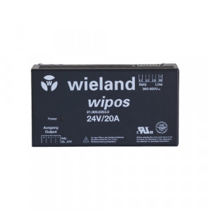 Источник питания WIPOS 24VDC/20A 3PH H, Источник питания, трехфазный, 24 V / 20 A, 480 W; диапазон входных напряжений: 3 x 340 – 550 VAC; габариты (мм): ширина x высота x глубина: 240 x 130 x 86; вес 1,9 кг; монтаж: на DIN рейку, температура окружающей среды 0°C…+70°C