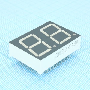 LDD8062V-20/A-PF, 2-х разрядный индикатор 20,32мм/зеленый/568нм/3-10.5мкд