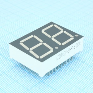 LDD8062V-20/A-PF, 2-х разрядный индикатор 20,32мм/зеленый/568нм/3-10.5мкд
