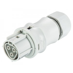 Разъем RST20i3  96.031.0053.0, Розеточный разъем на кабель диам. 6-10 мм, IP68(69k), 3 полюса, пружинная фиксация провода, номинальные характеристики: 250/400V, 20A, цвет: белый, серия RST Classic