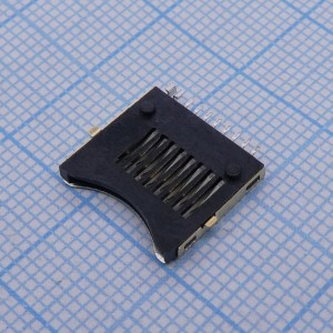 112I-TDAR-R, Micro SD сокет вставной с выключателем, катушка