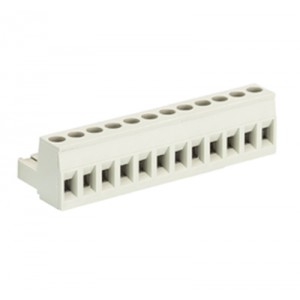 Розетка Wiecon 8113 B / 12, Розеточный разъем, прямой, на кабель, шаг: 5.0 мм, 12 полюсов, фиксация провода винтовая, исполнение: с маркировкой, 400V, 12А, цвет: серый