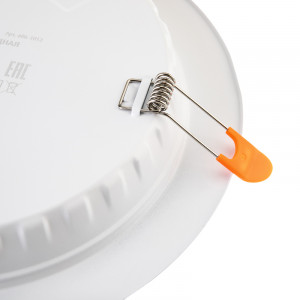 Панель светодиодная встраиваемая круглая 9Вт 230В 6500К 630Лм 118мм белая IP20 606-1007