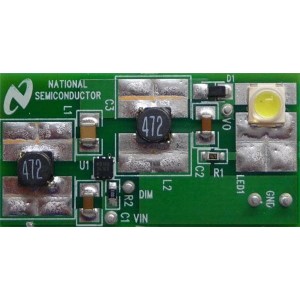 LM3410XSDSEPEV/NOPB, Средства разработки схем светодиодного освещения  LM3410XSDSE EVAL BOARD