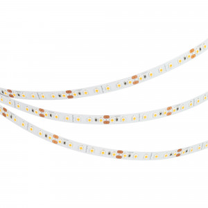 Лента NT-A120-8mm 24V Warm3500 (9.6 W/m, IP20, 3528, 5m) 040569, Поставка под заказ от 300 м. Светодиодная гибкая лента NT-A120, открытая IP20. Светодиоды 3528, 120 шт/м (600 шт на 5 м), белая плата 8 мм, скотч 3M. Цвет ТЕПЛЫЙ 3500 K, цветопередача CRI>90, угол 120°. Питание 24V, мощность 9.6 Вт/м (48 Вт на 5 м). Разме