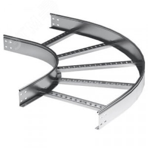 Угол горизонтальный 90 градусов 80x300 R600 лонжерон 1,5 мм в комплекте крепежные элементы соединительные пластины LIC8630K