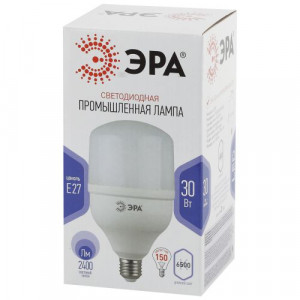 Лампа светодиодная высокомощная STD LED POWER T100-30W-6500-E27 30Вт T100 колокол 6500К холод. бел. E27 2400лм Б0027004