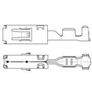 1-968857-3 (CUT STRIP), Автомобильные разъемы MCP2,8 BU-KONT EDS Cut Strip of 100