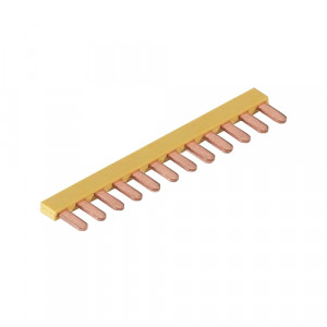 Соединительная перемычка IVB WK4 E - 12, Соединительный мостик, для установки в зажимную клетку нижнего уровня, изолированный, 12 полюсов, для клемм: WK 4 E, цвет: желтый