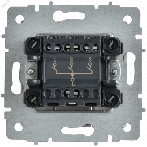 BRITE Выключатель 3-клавишный 10А ВС10-3-0-БрАБ арктический белый IEK BR-V30-0-10-K91