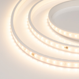 Лента ARL-50000PV-230V Warm2700 (5630, 72 LED/m, WP2) 027054, Поставка под заказ от 600 м.Герметичная IP65 (в PVC трубке, тип WP2) лента AC230V, светодиоды smd 5630, 72шт/м (3600шт на 50м), без скотча, крепление на скобы или профиль (не входят в комплект). Цвет ТЁПЛЫЙ 2700-2900K. Питание 230V, мощность 14 Вт/м (700