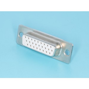 DHB-26F, Разъем D-SUB высокой плотности 26 контактов, гнездо на плату, вертикальный