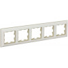BRITE Рамка 5-мест. РУ-5-Бр беж./жемч. BR-M52-12-1-K10