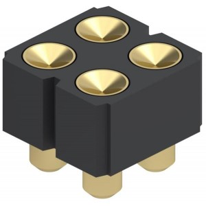419-10-204-30-007000, Штыревые и гнездовые соединители .100" 4P2R SPRNG,SMT MATE W/.042" PLNGR